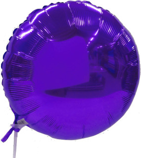 Folienballon UNI lila metallic, rund flach Ø 40cm
