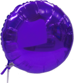 Folienballon UNI lila metallic, rund flach Ø 40cm