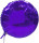 Folienballon UNI lila metallic, rund flach Ø 40cm