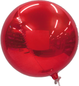 Folienballon Kugel rot metallic, Ø 40cm