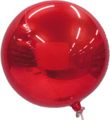 Folienballon Kugel rot metallic, Ø 40cm