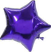 Folienballon Stern lila uni, metallic, Ø 45cm