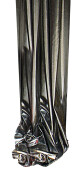 Shiny fabric Avenue silver w 150cm white underside
