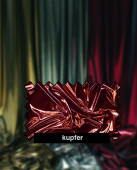 Shiny fabric Avenue copper w 112cm, black underside,...