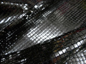 Sequin fabric black w 112cm polyester