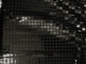 Tissu à paillettes noir l 112cm polyester