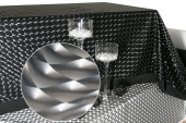 Stoff Singlestretch silber 3D-Effekt 150cm breit