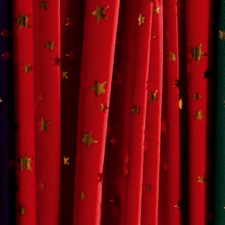 Star Night Stoff rot/gold 112cm Sterne gold 8-16mm Polyester