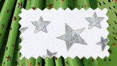 Star Night Stoff weiss/silb. 112cm Sterne silber 8-16mm...