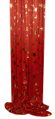 Giant Star Stoff rot/gold 112cm Sterne gold 3 - 7cm...