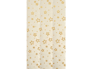 Stoff Glitterstar crème/gold 150cm breit Chiffon/Glitter