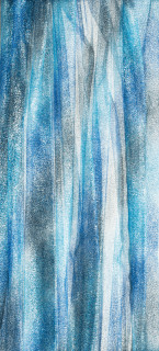 Stoff Regenbogen B 150cm blau-türkis-silber 100% Polyester