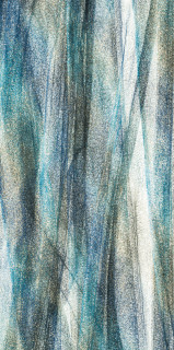 Stoff Regenbogen 150cm marine-türkis-gold 100% Polyester