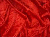 Crushed velvet red w 150cm 100% polyester
