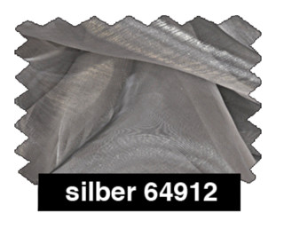 Chiffon Souplesse silver w 150cm flame-retardant