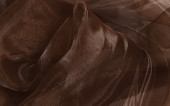 Chiffon Souplesse brown w 150cm flame-retardant