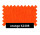 Molton orange l 130cm 100 % coton