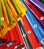 Metallic foil gold/silver 120cmx10m flame-retardant...