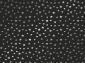 Geschenkpapier Little Stars schwarz-silber, 50cm x 50m