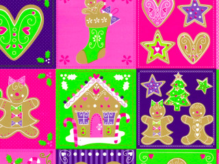 Geschenkpapier Candy Xmas pink-bunt, 70cm x 50m