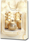 Geschenktaschen Kugel gross crème-gold, 33x10,2x45,7cm...