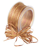 Luxus-Litzeband bordeaux/gold 3mm x 100m/Rl.