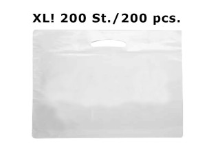 Tasche Folie weiss 200 Stück Jumbo, 72 x 59 x 10cm, 60my