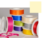 Doppelsatinband crème 3mm breit x 50m/Rolle