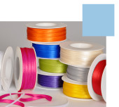 Doppelsatinband hellblau 3mm breit x 50m/Rolle