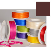 Doppelsatinband braun 3mm breit x 50m/Rolle