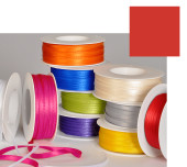 Doppelsatinband rot 6mm breit x 50m/Rolle