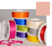 Doppelsatinband apricot 6mm breit x 50m/Rolle