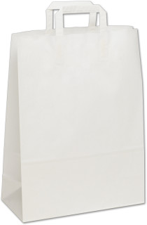 Papiertragetasche 25 Stück weiss, 22 x 10 x H 36cm