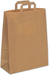Papiertragetasche 25 Stück braun, 22 x 10 x H 36cm