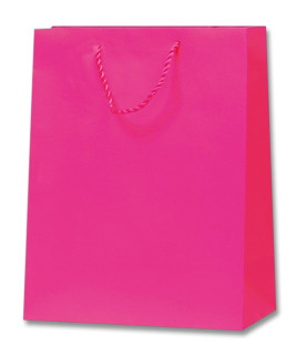 Tragetasche Color gross pink, 26 x 12,7 x H 32,4cm mit Kordel-Henkel, matt
