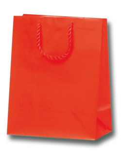 Tragetasche Color gross rot, 26 x 12,7 x H 32,4cm mit Kordel-Henkel, matt