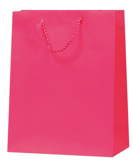 Tragetasche Color mittel pink, 17,8 x 9,8 x H 22,9cm mit Kordel-Henkel, matt