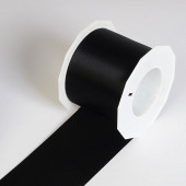 Satinband Adria schwarz 72mm breit x 25m/Rolle