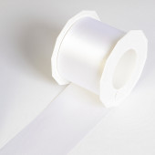 Satinband Adria weiss 72mm breit x 25m/Rolle