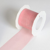 Chiffonband Sheer rosa 72mm x 25m/Rolle