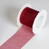Chiffonband Sheer bordeaux 72mm x 25m/Rolle