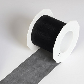 Chiffonband Sheer schwarz 72mm x 25m/Rolle
