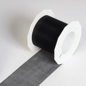 Chiffonband Sheer schwarz 72mm x 25m/Rolle