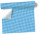 Tischläufer/Tischset Vichy 40cmx3.6m/Rolle blau/weiss perforiert für 12 Tischsets