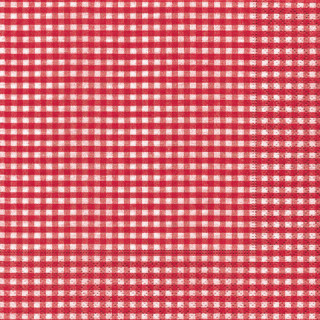 Servietten Vichy Zellstoff 33 x 33cm 20 Stk.rot/weiss