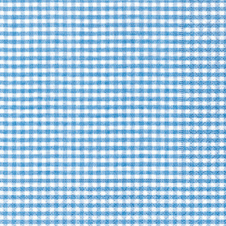 Servietten Vichy Zellstoff 33 x 33cm 20 Stk. blau/weiss