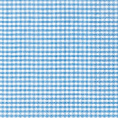 Servietten Vichy Zellstoff 33 x 33cm 20 Stk. blau/weiss