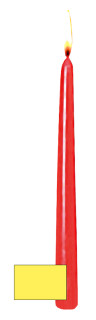 Spitzkerzen zitronengelb 25cm hoch, Ø 2.5cm, 12 Stk.