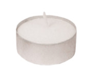 Teelichter/Rechaudkerzen weiss, Ø 4cm, 30 Stück