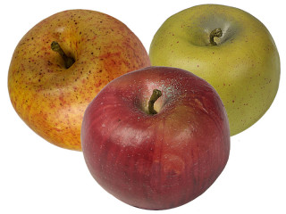 pomme "natural" Ø 8cm en diff. couleurs